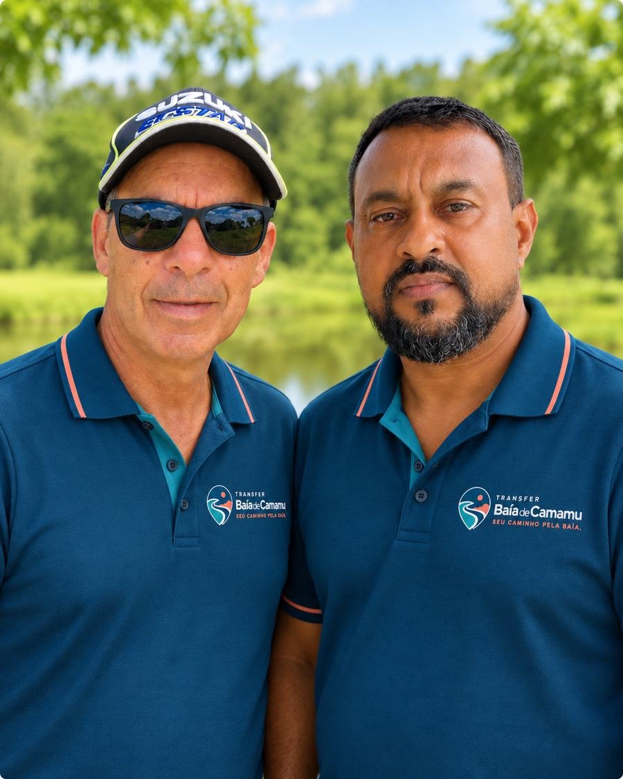 André e Edmar, do Transfer Baía de Camamu